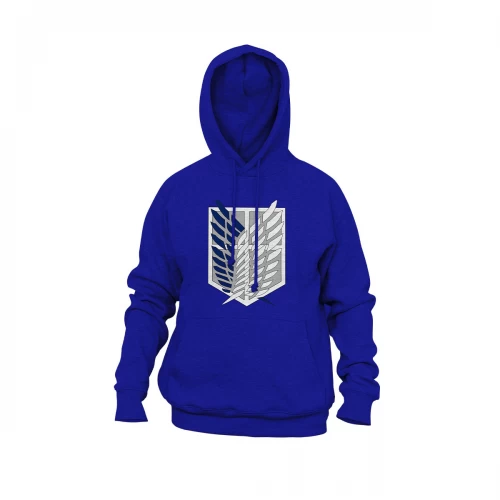 Sweatshirt (hoodie) attack on titan color Blue