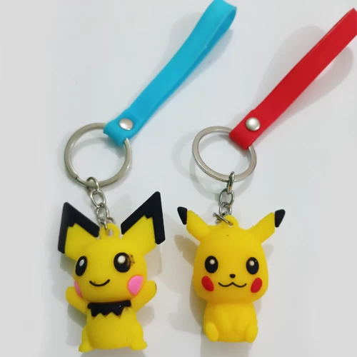 Anime Pikachu Pokemon Silicone Keychain