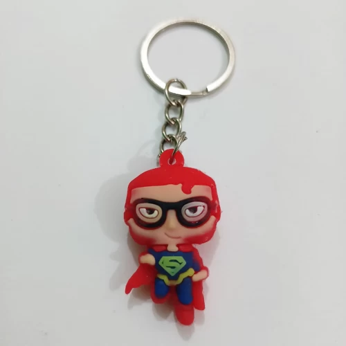 Super Man Silicone Keychain