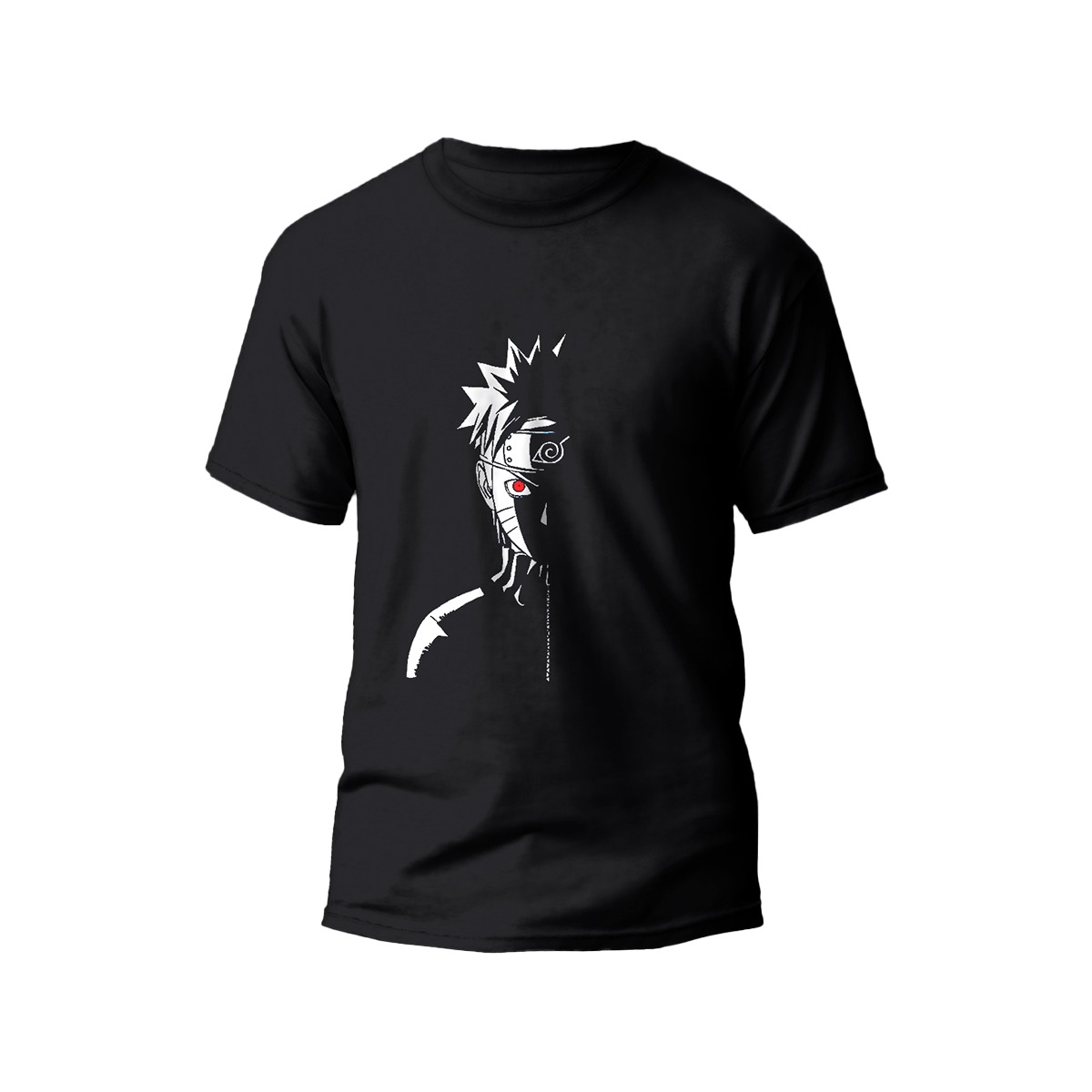 Naruto Half Face T-Shirt | Black color
