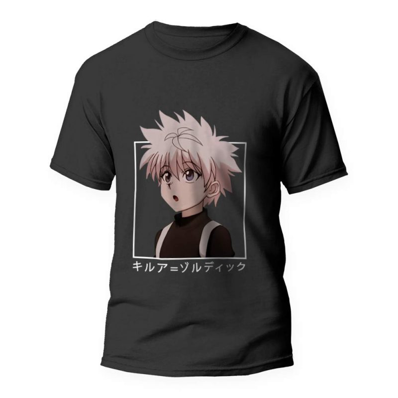 Killua anime T-shirt, black color