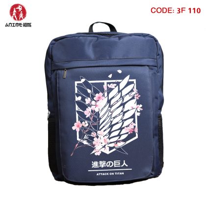 شنطة كحلي أنمي هجوم العمالقة (Attack on Titan) شعار فيلق الاستطلاع