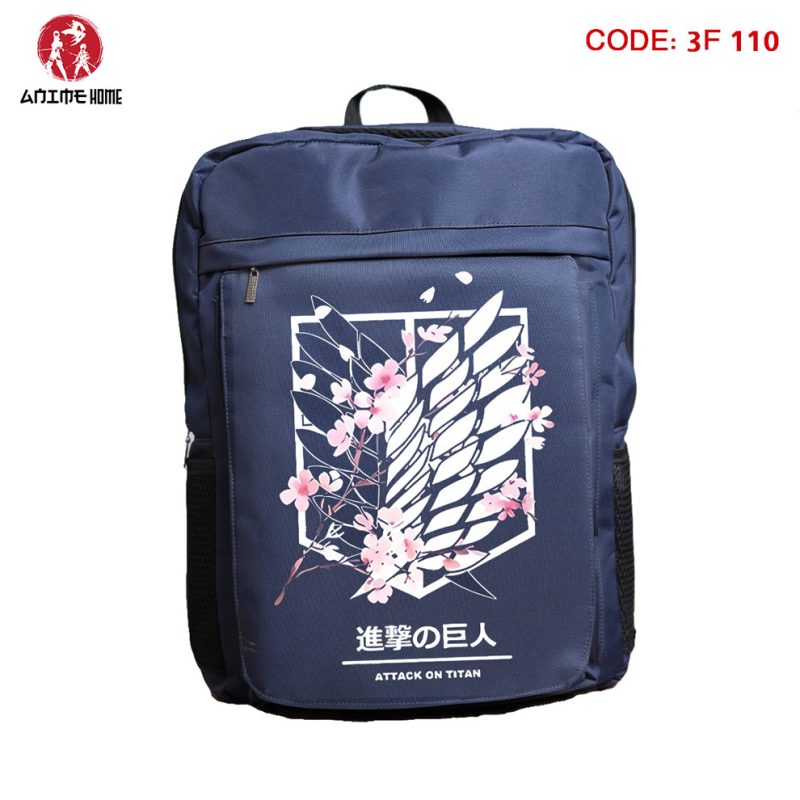 شنطة كحلي أنمي هجوم العمالقة (Attack on Titan) شعار فيلق الاستطلاع