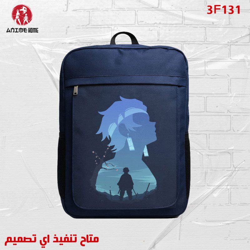 شنطة كحلي ووتر بروف أنمي قاتل الشياطين شخصية تانجيرو كامادو.