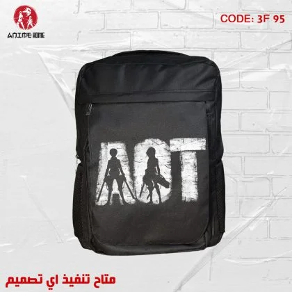 شنطة أسود ووتر بروف أنمي هجوم العمالقة (Attack on Titan) شخصيات ميكاسا أكرمان و ليفاي أكرمان