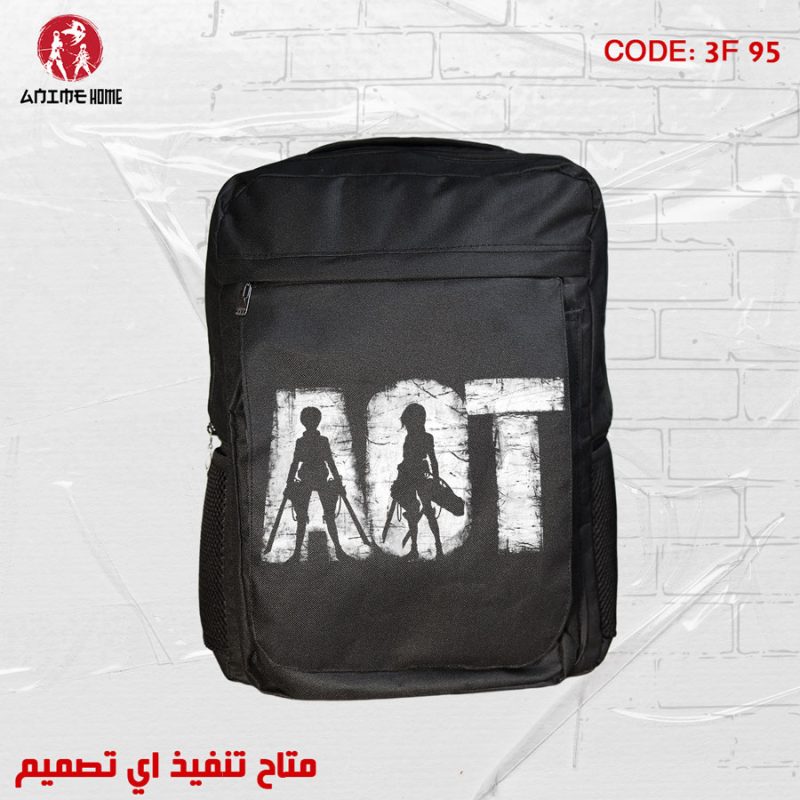 شنطة أسود ووتر بروف أنمي هجوم العمالقة (Attack on Titan) شخصيات ميكاسا أكرمان و ليفاي أكرمان