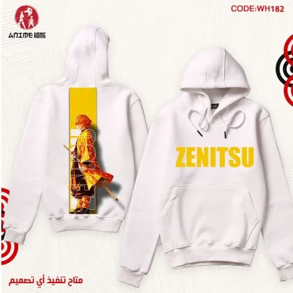 هودي ابيض انمي قاتل الشياطين | شخصية زينيتسو أغاتسوما
