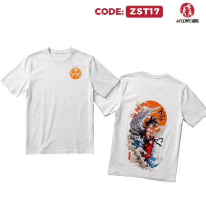 تيشرت أبيض أنمي لشخصية غوكو (Goku)